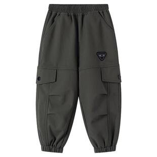 小象汉姆男童春秋软壳裤休闲长裤儿童耐磨户外工装裤2026春装新款