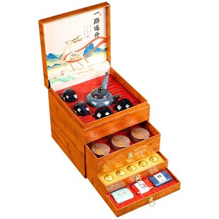 强韵大红袍茶叶礼盒装一路连升高档茶礼春节年货伴手礼送客户长辈