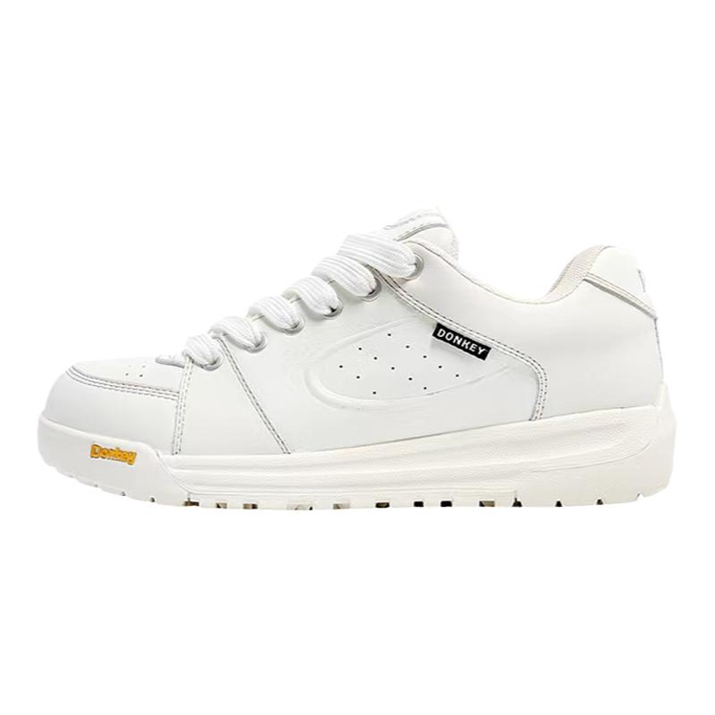多嘴驴Donkey原创设计白色厚底面包鞋男秋季休闲板鞋情侣小白鞋女