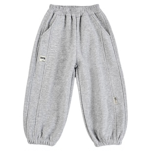 男童加绒裤子运动裤卫裤2026秋冬新款儿童加厚保暖一体绒休闲长裤