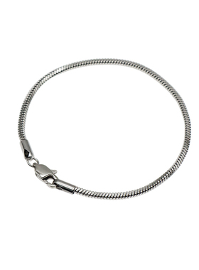 钛钢方形蛇骨手链男款小众设计