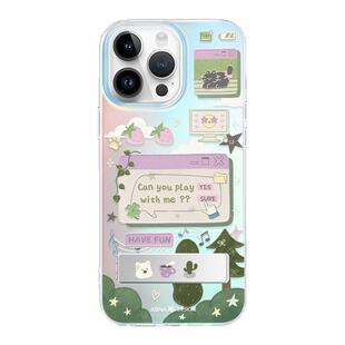 丛林秘境适用苹果17Promax手机壳隐藏式一体支架iPhone16Pro保护套Co3折叠全包13pm可爱14新款ip15高级感女