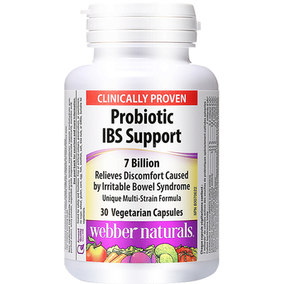 webbernaturals加拿大进口70亿IBS肠易激益生菌成人肠敏感配方30