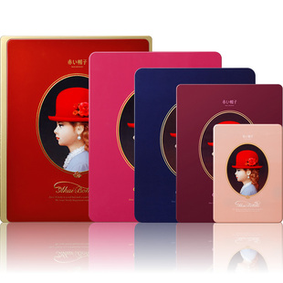 小红帽子赤心日本进口曲奇喜饼干新年货情人节礼物铁盒婚庆酒宴会