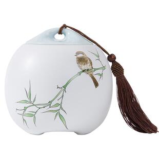 茶叶罐子陶瓷密封罐亚光大号小号防潮普洱茶罐家用送礼礼盒存储罐