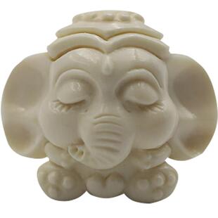 天然保真猛犸象牙配饰文玩小飞象背云108手串单圈配珠diy滴流吊坠