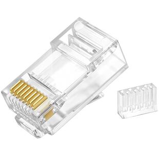 普联TP-LINK六类网线水晶头6类RJ45千兆网络接头CAT6镀金工程级电脑网线连接器插头超五类高速8芯两件式100个