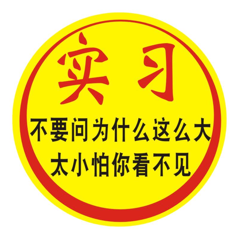 胶贴磁贴实习女司机新手上路汽车