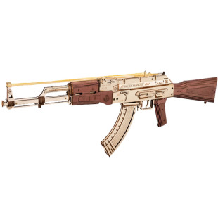 若态rokr若客雷明顿M870木质模型玩具皮筋枪木制手枪手工拼装拼图