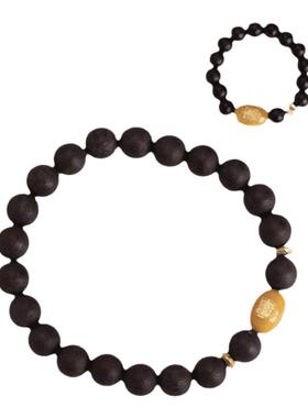 山木集降真香黄油麻丝扎基手串