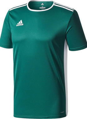 Adidas/阿迪达斯正品 Entrada 18 足球组队队服男子短袖T恤CF1035