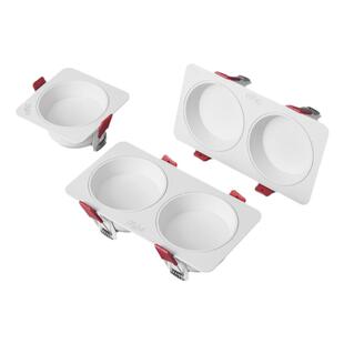 雷士照明cob斗胆灯防眩双头嵌入式家用客厅卧室无主灯筒灯格栅灯