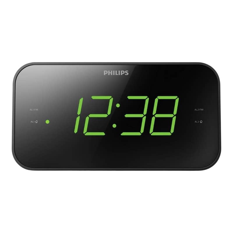 Philips飞利浦TAR3306桌面大屏幕贪睡闹钟床头钟收音机大数字时钟