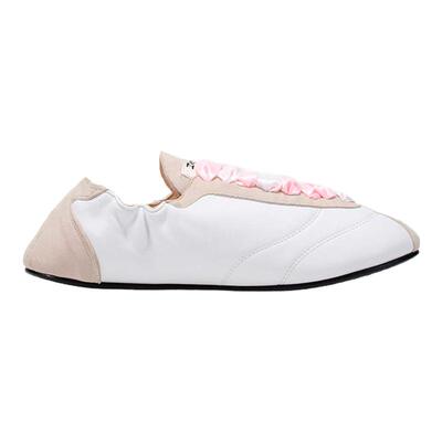 REPETTO丽派朵 Tennis Silk粉色黑色羊皮革芭蕾风薄底德训运动鞋