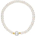 周六福18K金淡水珍珠手链女款优雅精致手串弹力绳手饰节日礼物