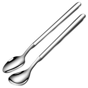 316L不锈钢长柄搅拌勺搅拌棒调料加长咖啡勺子少女冰勺甜品蜂蜜勺