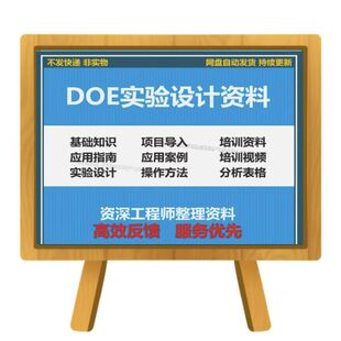 DOE实验设计培训资料改善案例PPT数据分析表格培训视频工程实验法