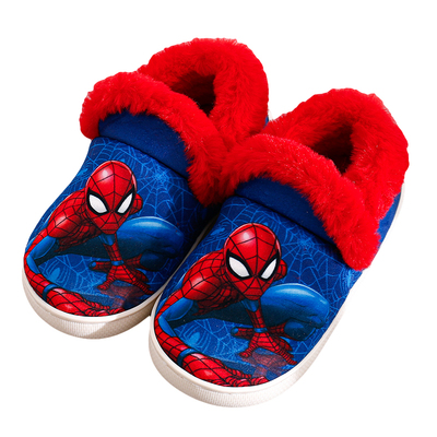 卡通可爱棉鞋毛绒保暖小男孩防滑