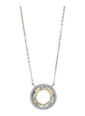 rinas施家人造水晶S925银项链