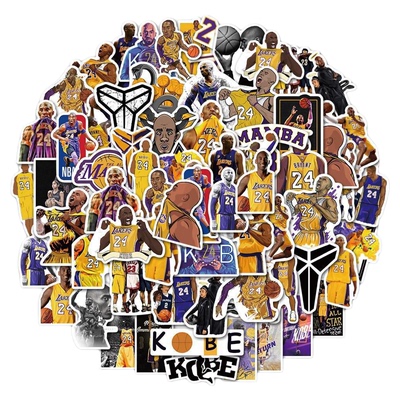 50张致敬科比黑曼巴篮球明星贴纸
