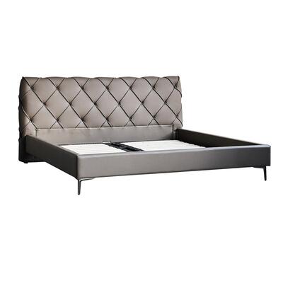 LLYARSS意式五金脚真皮双人床