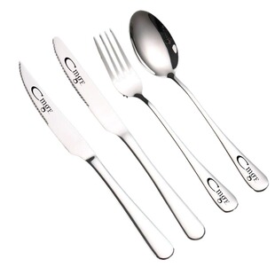 不锈钢家用西餐餐具牛排刀叉勺套装商用法式切扒吃餐刀国货食品级
