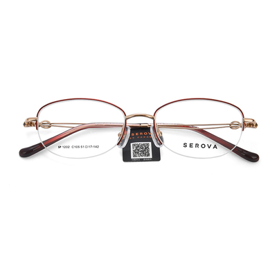 施洛华超轻半框钛架素颜眼镜框