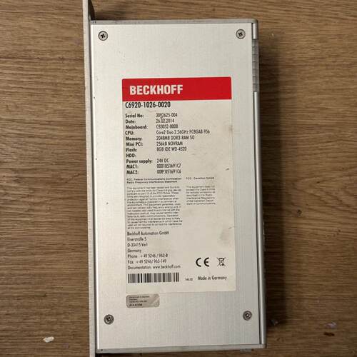 溢价-C6920-1026-0020德国BECKHOFF倍福控制主