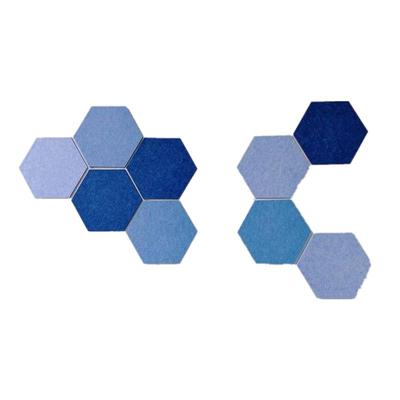 彩色六边形毛毡软木板背景墙