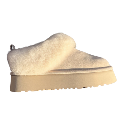 毛毛雪地靴女冬季羊皮毛一体保暖短筒厚底懒人棉鞋毛毛拖鞋半拖