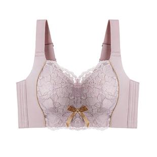 婷美院线款大胸显小内衣女无钢圈调整型防下垂快速收副乳大码文胸