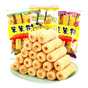 网红粗粮夹心米果卷膨化零食小吃