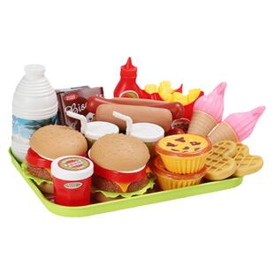 女儿童西餐开心汉堡店蒸笼玩具套餐肯德基薯条包子点心仿真冰淇淋