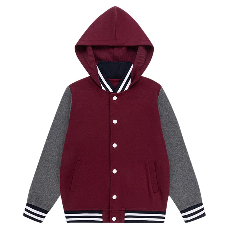 伊顿中小学生学校校服纯棉校服棒球服枣红学生运动服卫衣上衣长裤