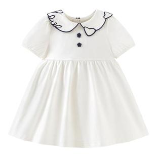 【凉感抑菌】迷你巴拉巴女童宝宝拉连衣裙亲肤甜美学院风夏装新款
