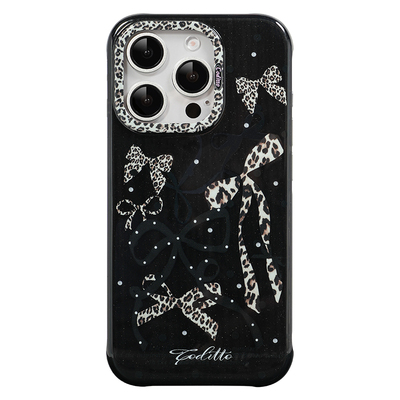 豹纹双层蝴蝶结coditto手机壳