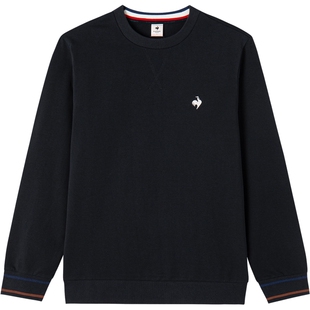 乐卡克法国公鸡秋冬男款基础圆领卫衣休闲条纹上衣