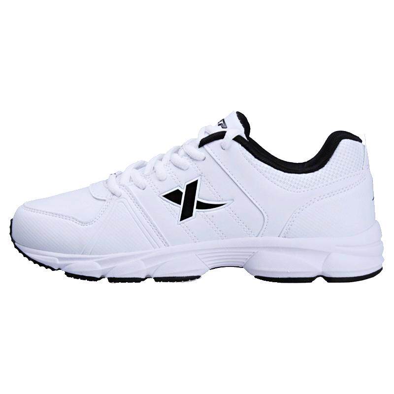 特步防水皮面男鞋跑步鞋减震跑鞋