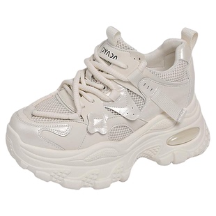 厚底老爹鞋女增高7cm松糕鞋春季2026年新款小个子休闲运动鞋34码