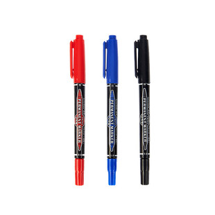 小双头记号笔批发油性勾线学生幼儿画画描线油性不可擦马克笔包邮