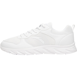 安踏男鞋运动鞋夏季新款男士休闲鞋旅游鞋白色网面透气轻便跑步鞋