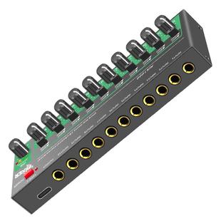 10路立体声混音器多路音频输入调音台专业混响效果器独立调节音量