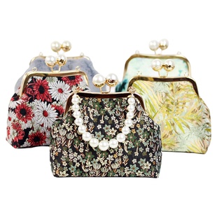 CB11 手工布艺DIY材料包-16cm凹腰珍珠头螺丝孔口金 多款入