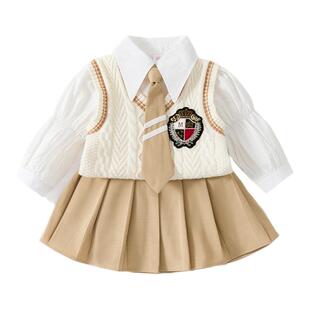女童巨好看春装裙子2026新款连衣裙宝宝学院风jk裙子洋气小公主裙