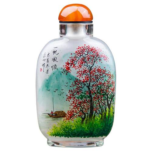 内画鼻烟壶非遗送老外出国礼品外事礼物中国特色工艺品衡水玻璃瓶