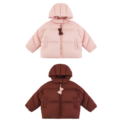 幼悠童装儿童羽绒服2025新款女童冬季加厚保暖白鸭绒连帽外套冬装