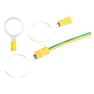 RV冷压接线端子大孔径圆形预绝缘法兰跨接桥架铜鼻接地线鼻子线耳