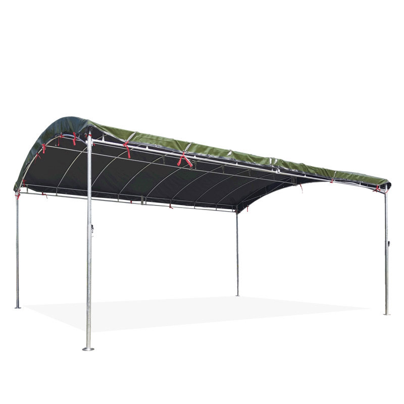 热镀锌帆布遮阳防雨停车棚