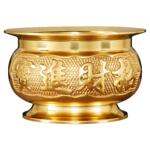 纯黄铜香炉上香家用室内供奉香火财神爷专用香薰炉仙家供佛敬神