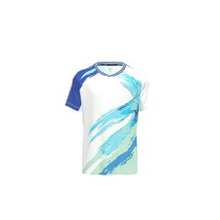 上阵羽毛球服女2025新款速干快干网眼短袖队服印字7A抗菌情侣T恤